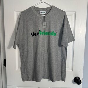 VeeFriends sz M gray logo classic tee, NEW, cotton, casual